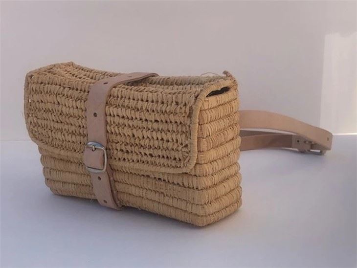 Beach Woven Straw Bum Natural Belt Bag