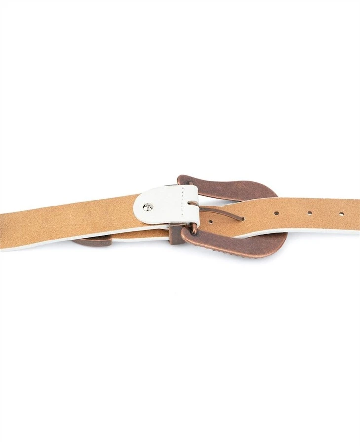 Copper White Crystal Rhinestone Western Belt