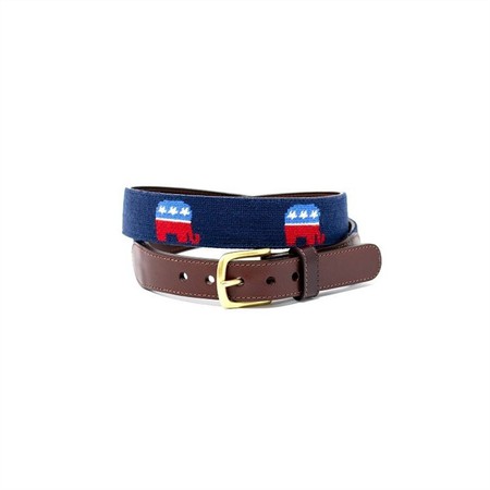 Mens leather golf needlepoint belt (2)(001)
