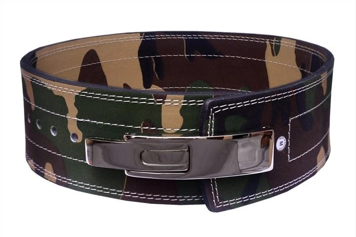 Power Weight Lifting Leather Lever Pro Belt Camouflage