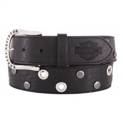 Leather Studded Harley Davidson Belt for Men