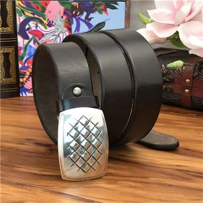 Metal Belt Buckle Luxury Belts For Men Leather