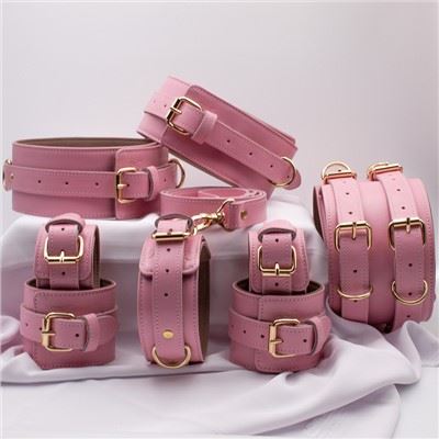 Pink Bondages Sets For Women Luxury Leather Harness