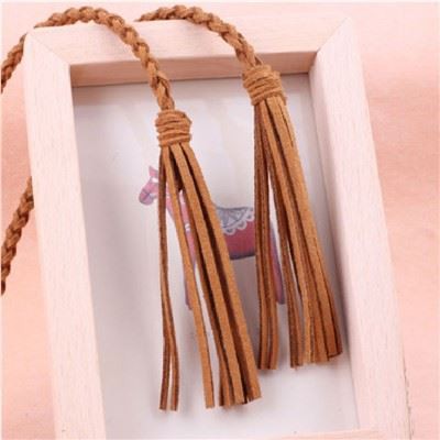 Women Tassel Braided Belt Skinny Belt