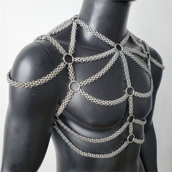 Stainless Steel Rave Man Body Chain Harness