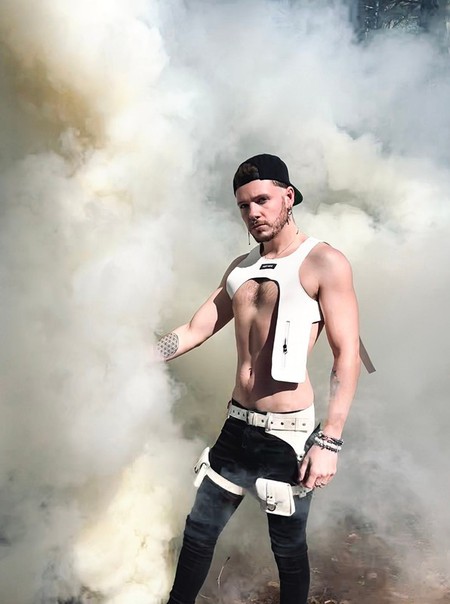 Men Leanther Body Fashion Suit Vest Harness