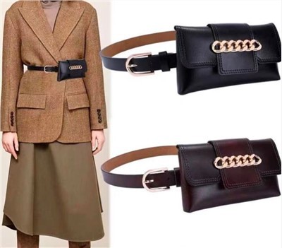 Fashion Small Waist Woman Leather Belt Bag