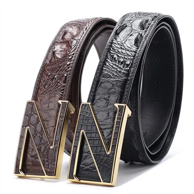 Genuine Crocodile Leather Belts For Mens