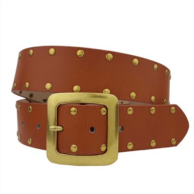 Women Studded Belt With Square Up Buckle